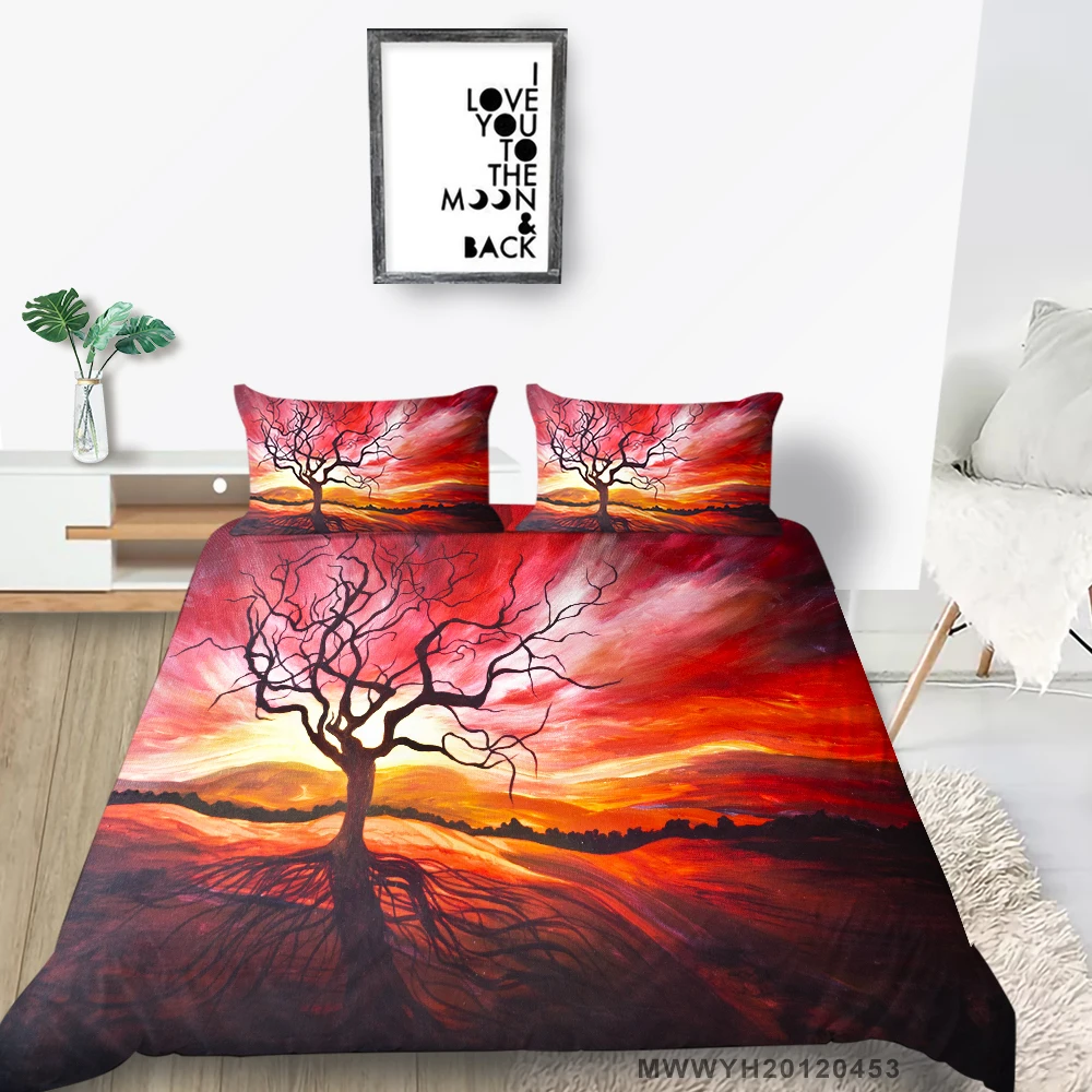 

Snow Mountain Bedding Set King Size Artistic Beautiful Duvet Cover Cabin Queen Twin Full Double Single Lanscape Bed Set Cedar