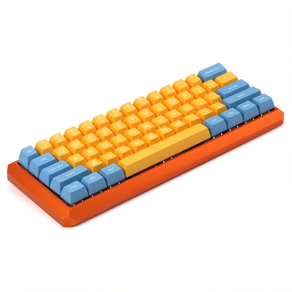 134 ключа желтый синий Keycaps для вишни Mx Переключатель Механическая игра клавиатура