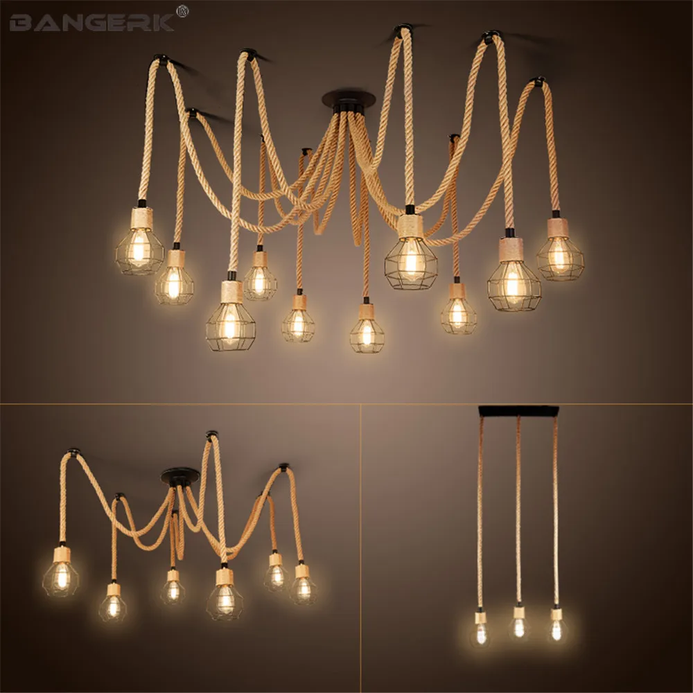 Железный подвесной светильник сделай сам в стиле лофт светодиодный винтажный