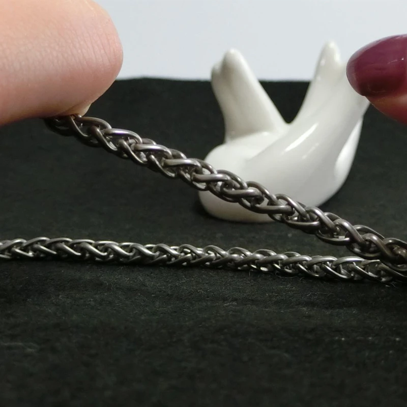 Anti-Sensitive 99.9 Pure Titanium Chain Hip Hop Stylish Japan and South Korea Necklace, Casual Hipster Punk Personality