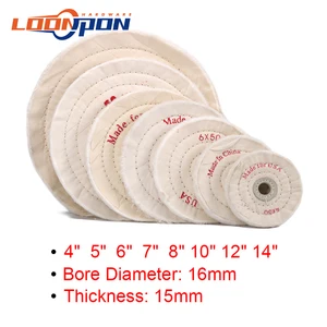 Белый полировальный круг из хлопка, диаметр отверстия 16 мм, мягкое полировальное колесо для полировки ювелирных изделий