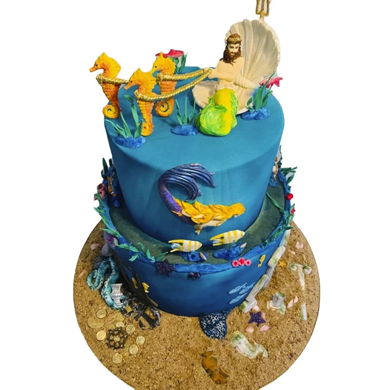 SHENHONG Fondant силиконовые формы морская тема украшения торта цепочка из монет якоря