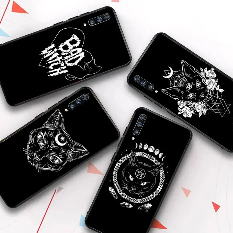 

Witch and cat Phone Case for Samsung Galaxy A51 30s a71 Cover for A21s A70 10 A30 A91 Capa