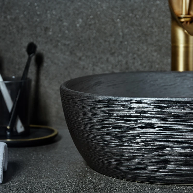 Золотая керамическая раковина ручной работы в европейском стиле роскошная