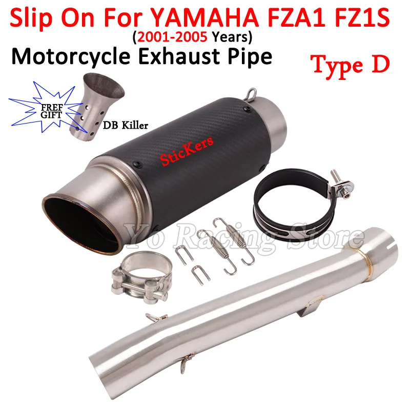 Модифицированный глушитель выхлопных газов для мотоцикла Yamaha FZ1 FZ1S 2001-2005 лет 51 мм