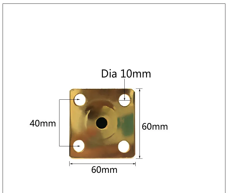 Металлические ножки мебели золотистый Железный косой Поддержка 20 5/21 5 см шкаф