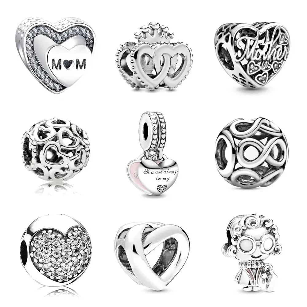 Серебряные украшения сделай сам очаровательный подрходит к оригиналу Pandora