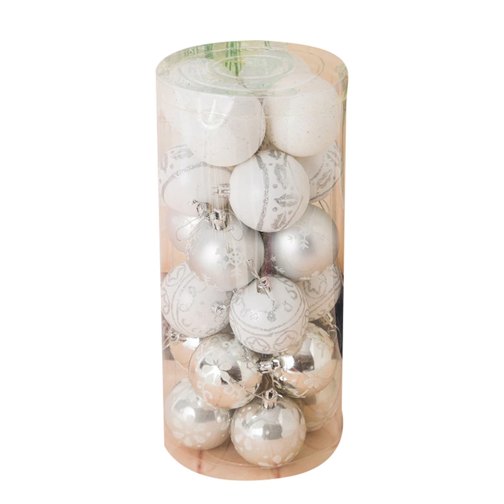 

24Pcs 6cm Christmas Tree toys Decorations Ball Bauble Xmas Party Hanging Ball Ornaments Decorations for Home New Year