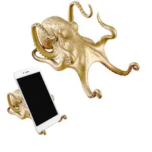 Mobile Phone Holder Cell Phone Stand All Phones Stand Octopus for Home and Office Desk Accessories Golden Lazy Phone Stand 1PC