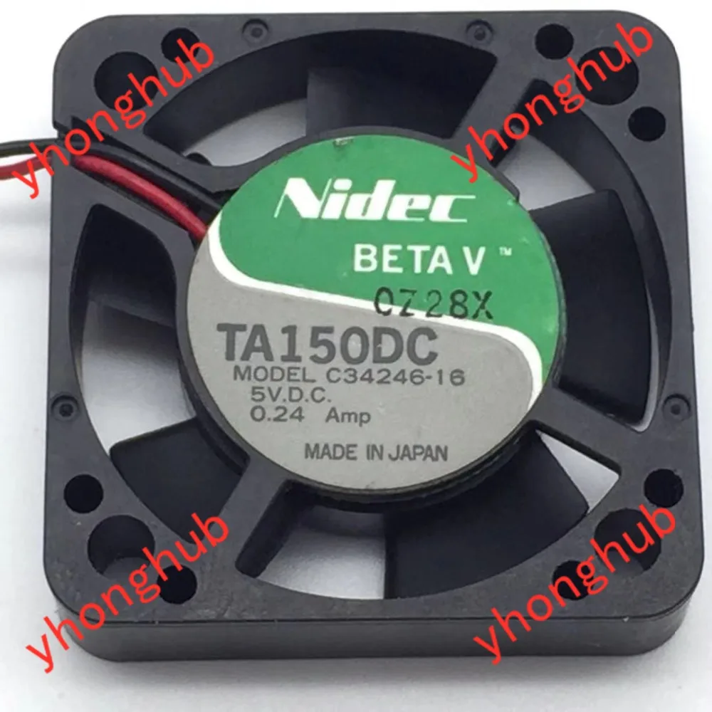 Nidec C34246-16 Сервер охлаждающий вентилятор DC 5V 0.24A 40x40x10 мм 2-провод