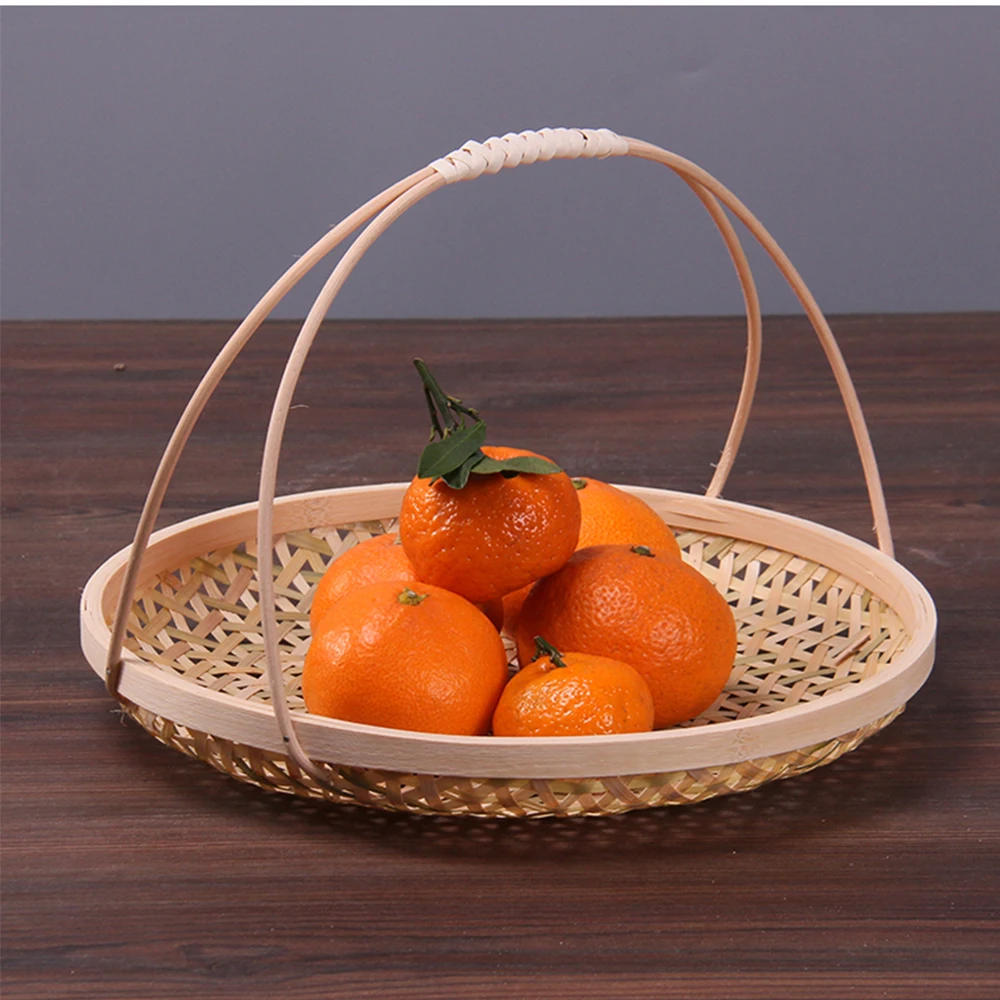 Бамбуковая корзина ручной работы для оформления интерьера используется