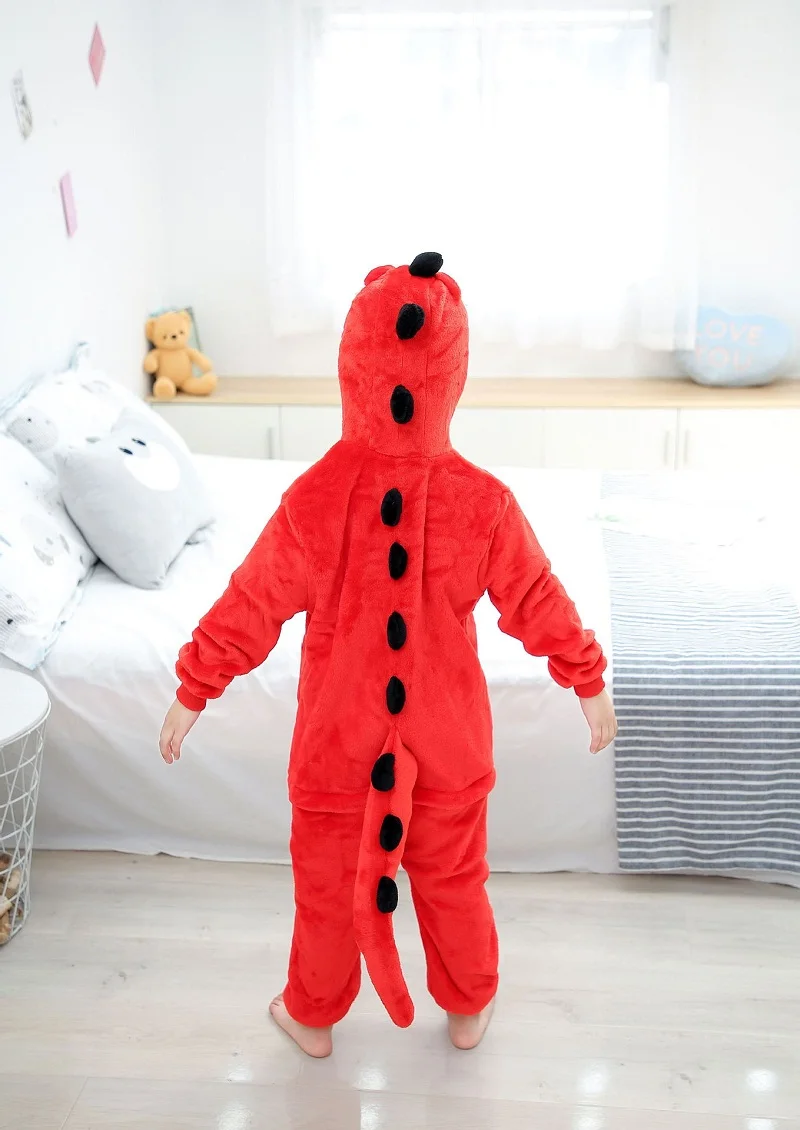 Унисекс кигуруми динозавр пижамы для детей взрослых Onsie мальчиков животных