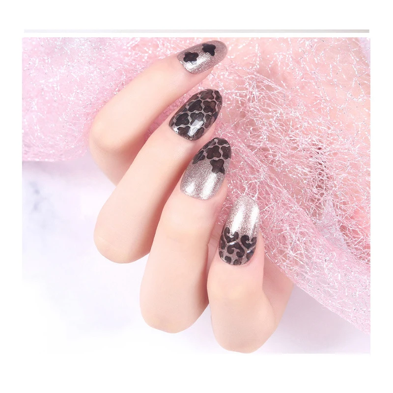 6/12/24 Sheets/lot DIY 3D Hollow Laser Sticker ForNail Art Stencil Gel Polish Nail Vinyl Tip Transfer Guide Template Nail Decals