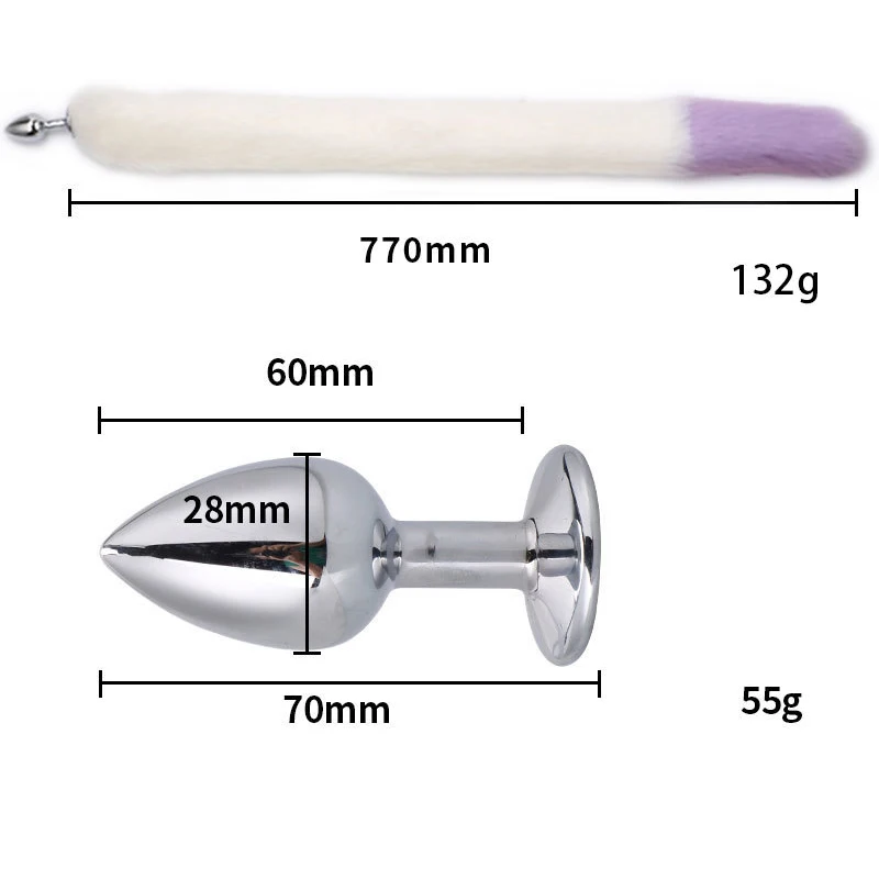 Анальная пробка Искусственная лиса пушистая стимуляция секс-игрушки для мужчин