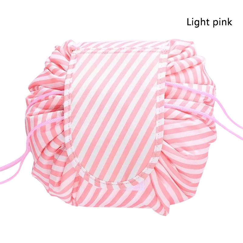 Light Pink Стильный чехол для макияжа на шнурке, сумочка для туалетных принадлежностей, хранение туалетных принадлежностей, набор для мытья, косметичка с принтом, Женский органайзер для путешествий - Цвет: Light Pink