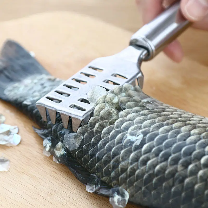 Fish Scale Scraper Skin Brush Easy Clean&Remove Fish Scales Scraping Graters Safe Scraping Peeler Knife Kitchen Accessorie