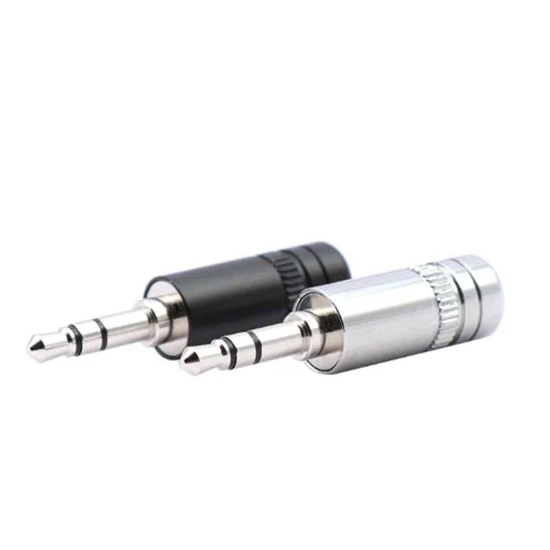 

All copper shell rhodium-plated copper pin 3.5mm stereo earphone plug 2pcs