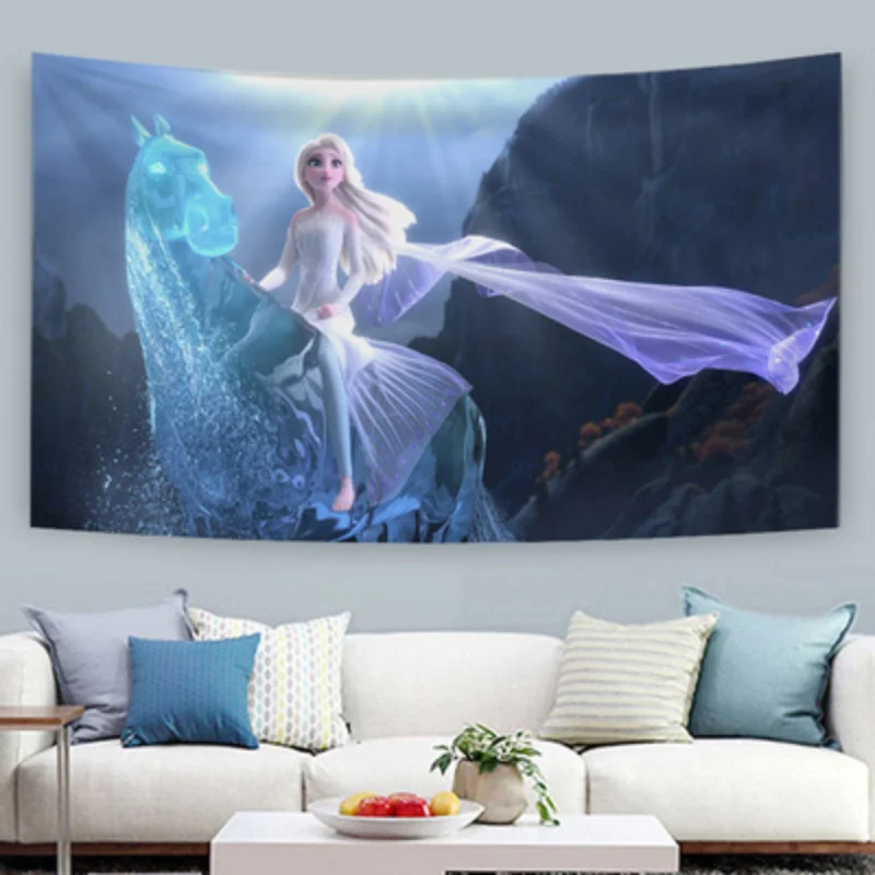 

Студийный фон из мультфильма «Холодное сердце», настенное покрытие, украшение для дома, настенный гобелен для спальни, настенное украшение ...