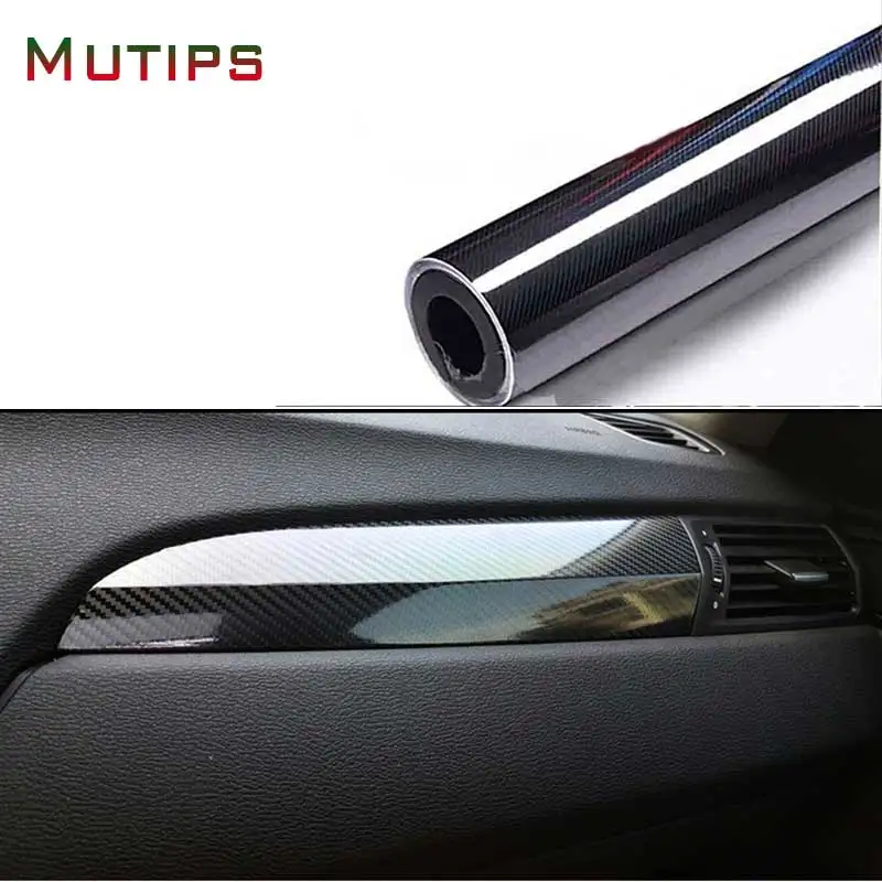 Универсальная виниловая 5d пленка Mutips из высокоглянцевого углеродного волокна