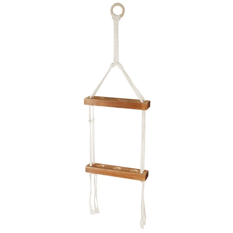 

Wall Hanging Shelf Handmade Plant Hanger Boho Plant Pot Holder Cotton Rope Handwoven and Durable Household Shelf