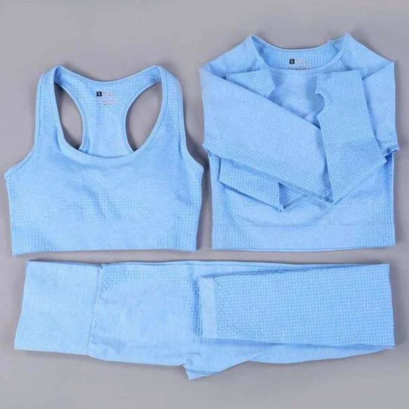 New arrival Women Vital Seamless Yoga Set Workout Sport Wear Gym Clothing Short/Long Sleeve Crop Top High Waist Leggings Sports | Спорт и