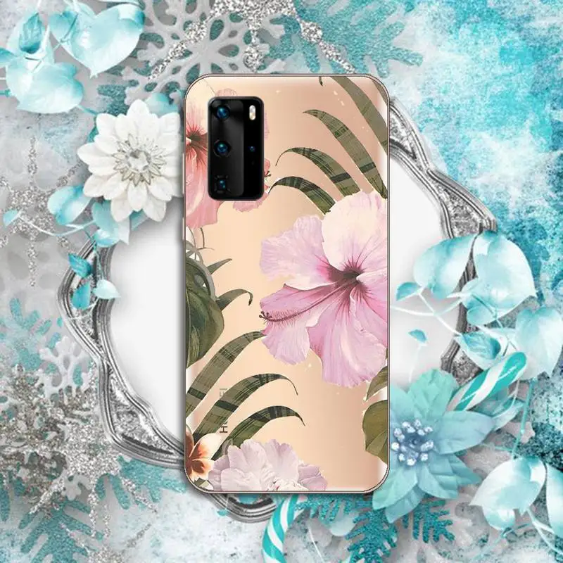 

Banana leaf Phone Case Transparent for Huawei P honor 8 10i 20 30 40 smart 2019