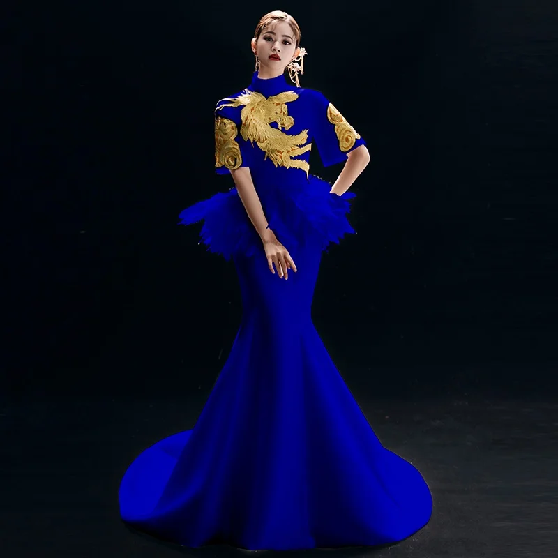 Костюм китайского народного танца для женщин одежда сценического Национальный