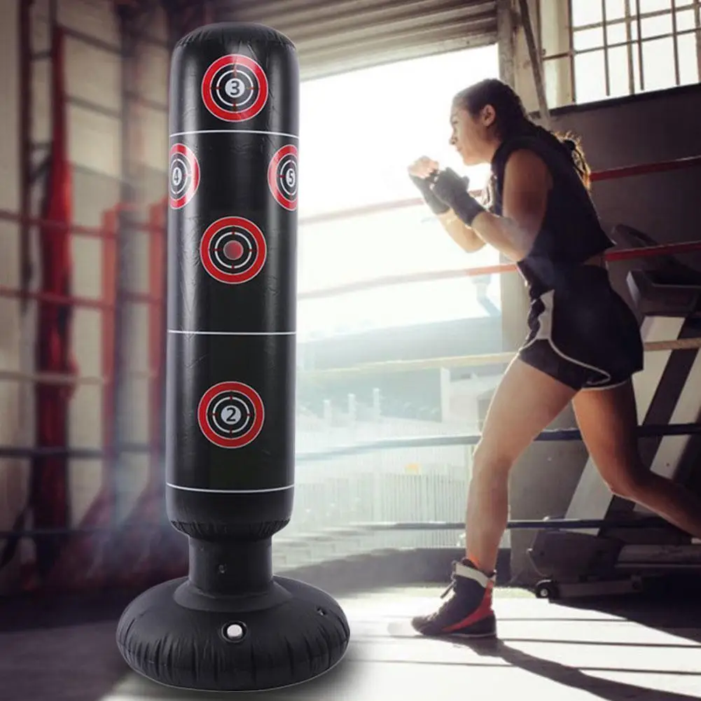 

1.45 / 1.55 / 1.6m Inflatable Boxing Punching Bag Stress Punch Tower Speed Bag Mma Target Bag For Children Adult Tumbler Sa G3a6