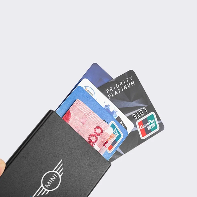 Смарт Чехол бумажник тонкий ID карты RFID чехол автоматически металлическая банка