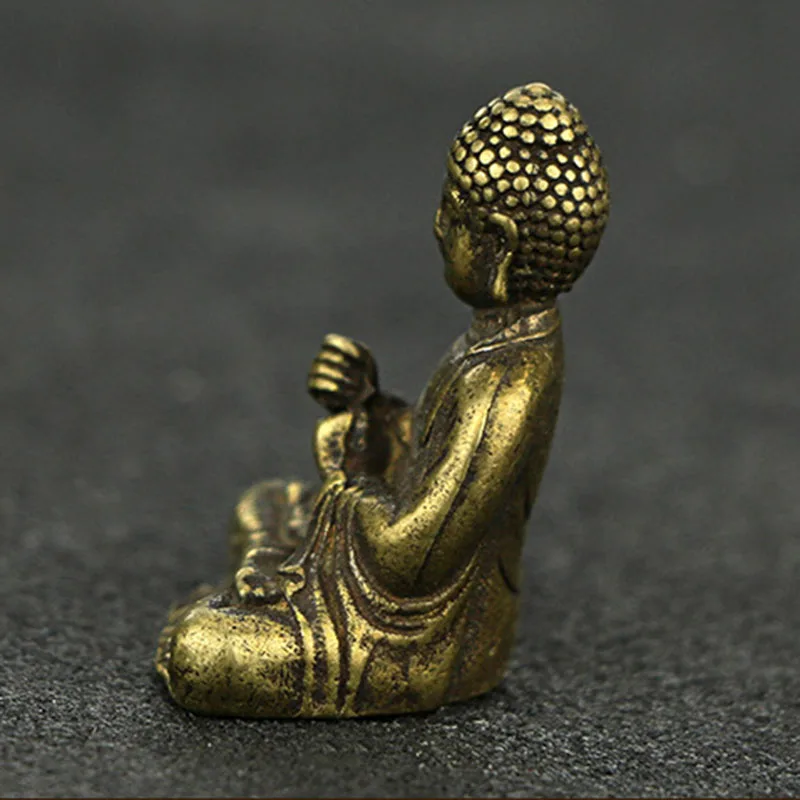 Статуя из чистой искусственной кожи маленькие скульптуры Сакьямуни Декор для