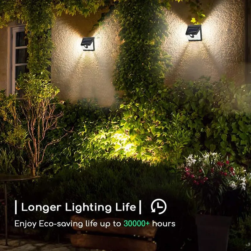 Настенный светильник на солнечной батарее с пассивным ИК датчиком движения