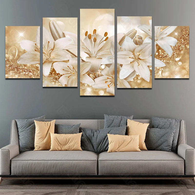 

Sofa Background Wall Still Life Painting Living Room Decoration Frameless Painting Bedroom Murals Plain and Elegant Flowers