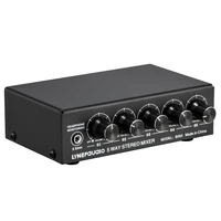 lynepauaio stereo 5 way active mixer independent volume adjustment support multi channel mixer with headphone monitor