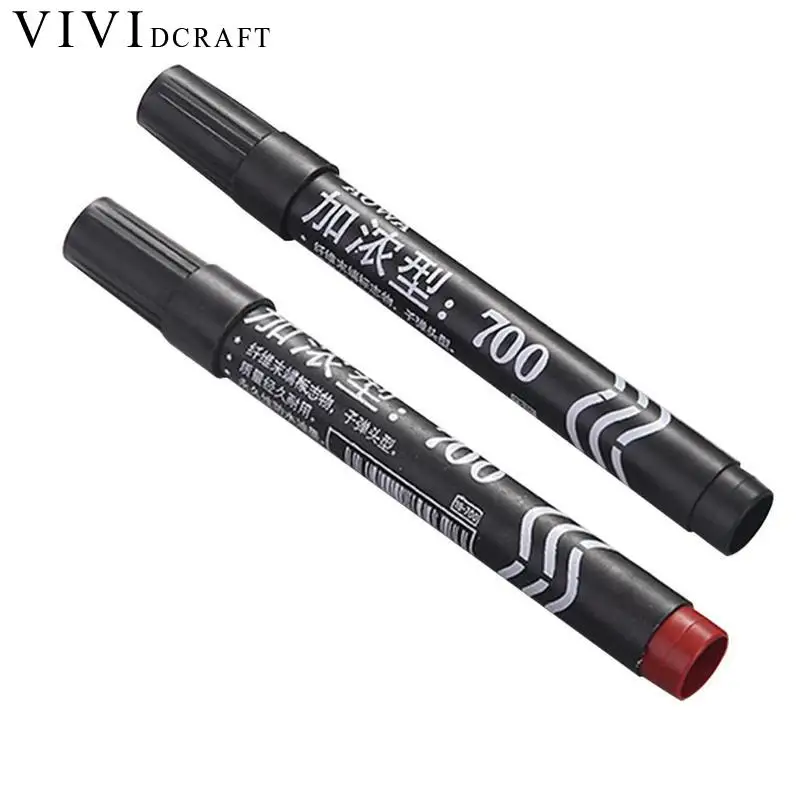 1 шт. Перманентная не выцветающая масляная водонепроницаемая черная маркерная