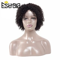 jerry curl human hair wigs human hair for black women peruvian short curly human hair wig machine made human hair wig non remy