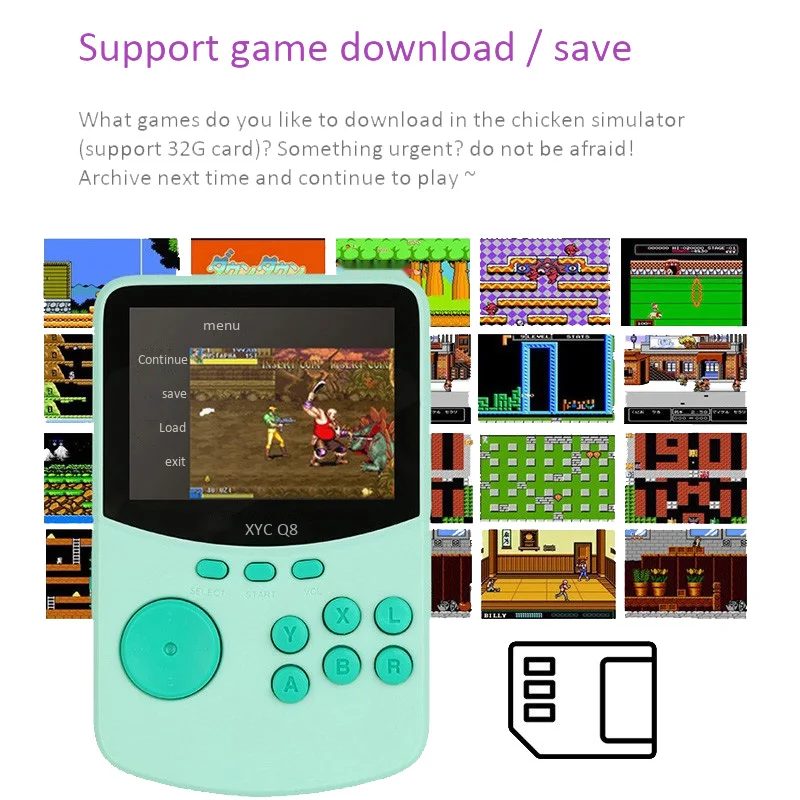 Портативный игровой плеер Ретро игровая консоль 500 в 1 8 бит 3 0 дюймов ТВ приставка
