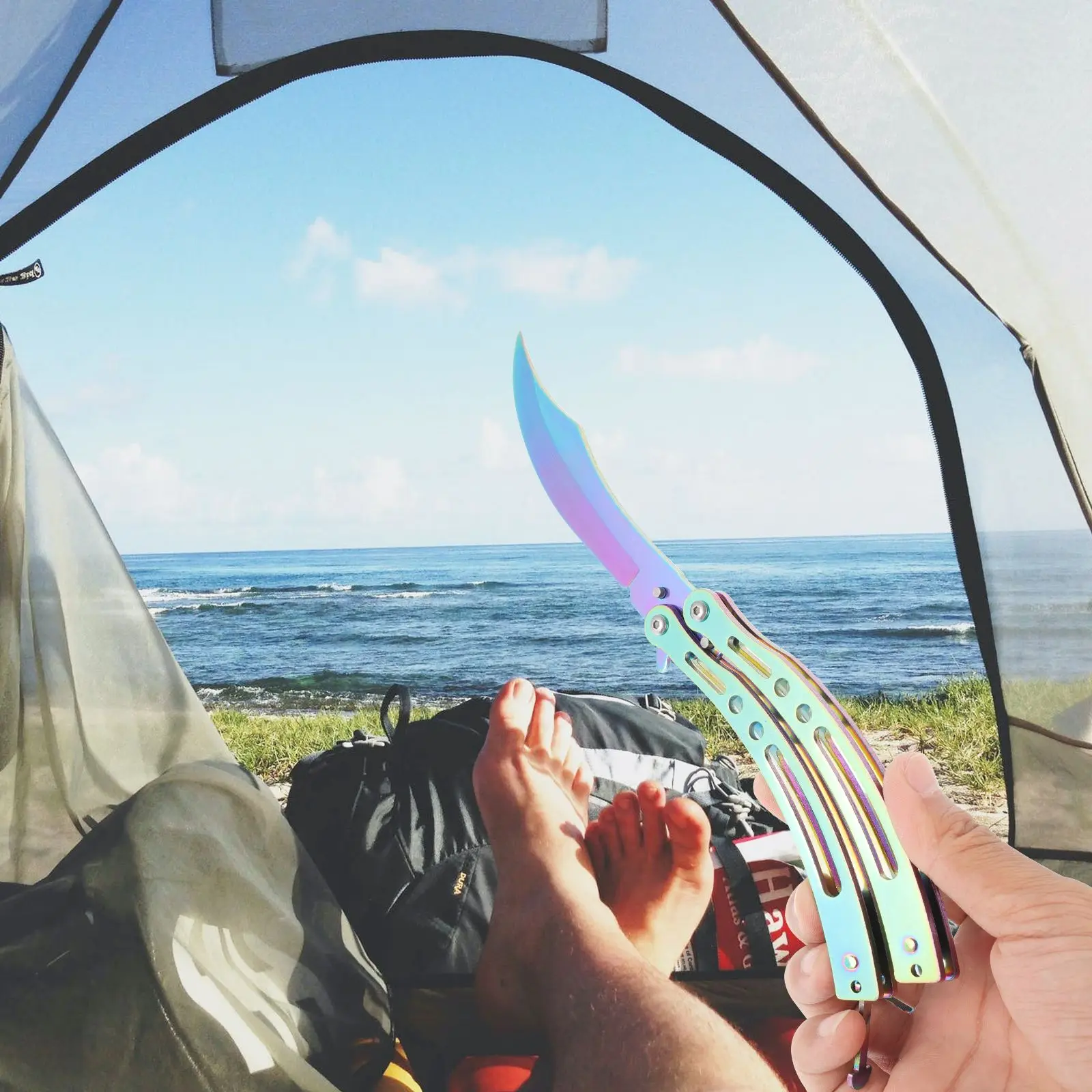 Учебный нож-бабочка Balisong тренировочный Нож для начинающих искусственный