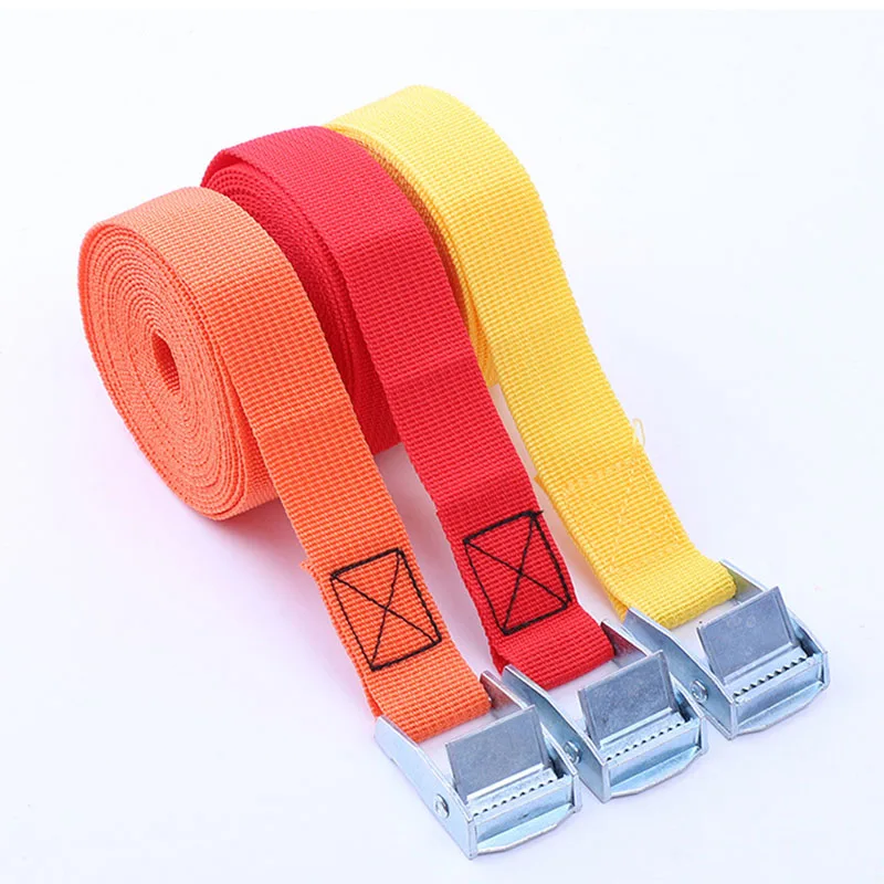 

5M*25mm Car Tension Rope Tie Down Strap Strong Ratchet Belt Luggage Bag Cargo Lashing With Metal Buckle Tow Rope Tensioner