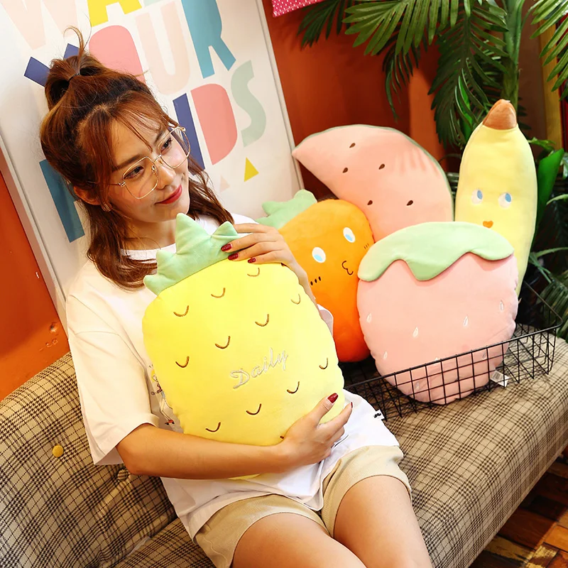 Милые фрукты плюшевая игрушка мягкая кукла для малышей мультфильм морковь