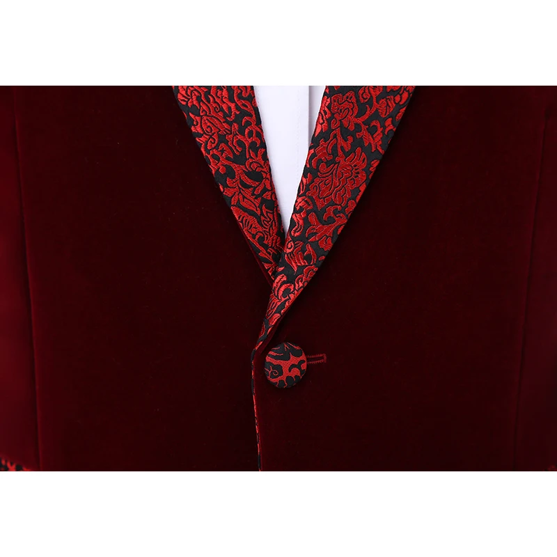 Для мужчин Slim Fit костюм реальное изображение цветочный мужской для выпускного