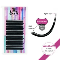 high quality cd curl faux softer false mink volume lashes flat matte eyelashes extensions supplier with private label color box