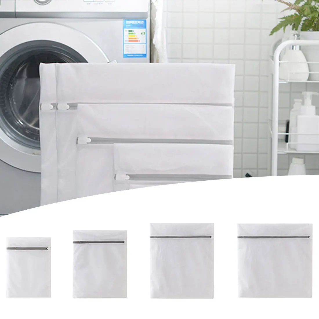 

Mesh Laundry Bag Polyester Laundry Wash Bags Coarse Net Laundry Basket Laundry Bag ​for Washing Machines Mesh Bra Bag S/M/XL/XXL