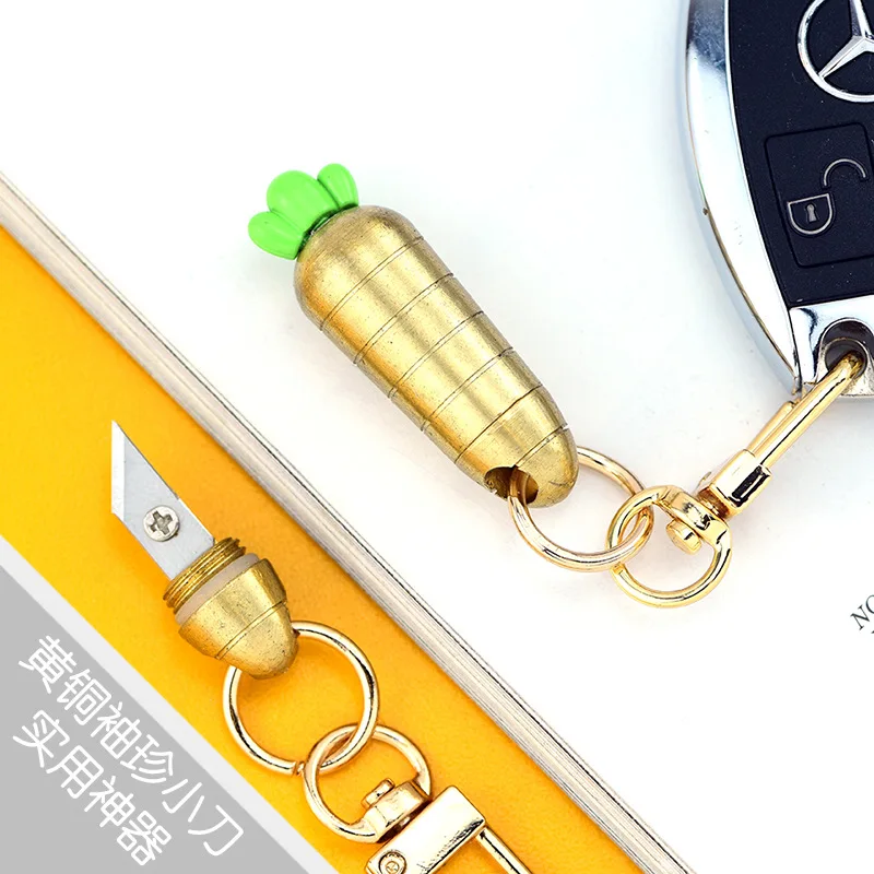 

Creative Mini Knife Keychains Metal Vegetable Knife Key Chain Pendant Multi-Function Unboxing Tool Key Ring