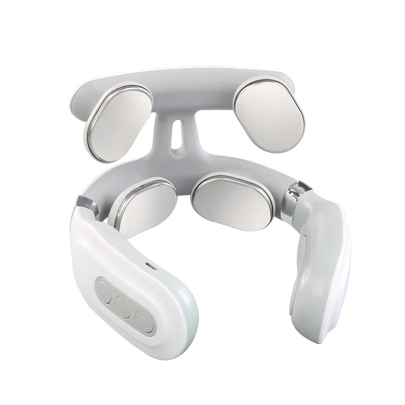 

Four-head Cervical Massager Multifunctional Neck Vibration Kneading Neck Protector Electromagnetic Pulse Cervical Massager