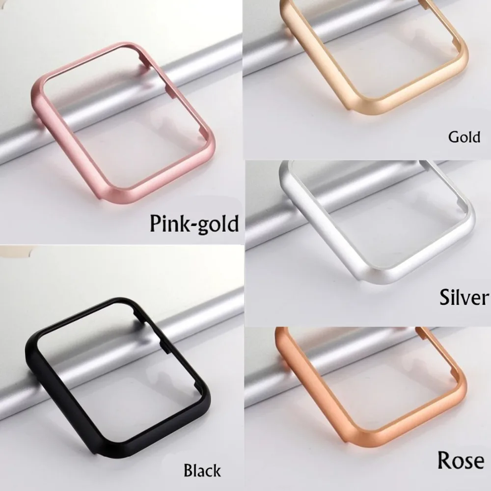 Чехол для Apple Watch band 44 мм 40 42 38 iwatch series 6 SE 5 4 3 2 Металлическая Рамка PC защитный чехол