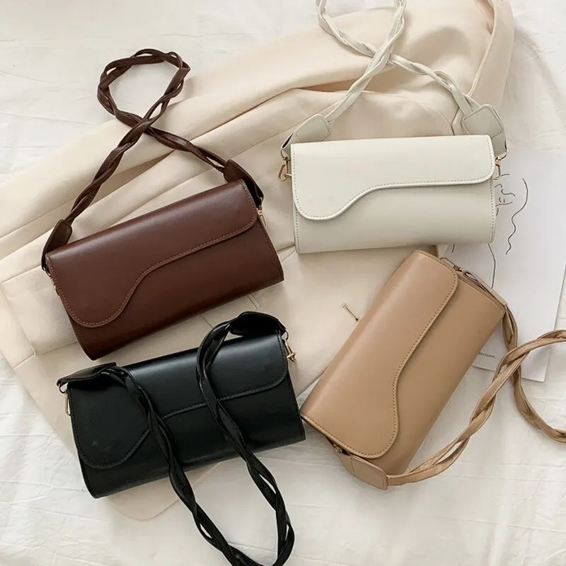 

Fashion Design Girls Small Shoulder Bags For Women 2021 New Simple Style Underarm Bag Female Travel Small PU Leather Handbags