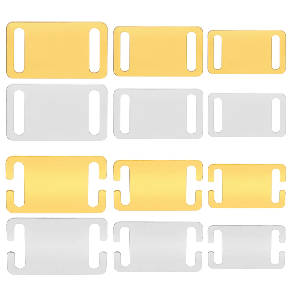 

100PCS ID Name Pet Dog Tag Collar Slide-on Blank Stainless Steel Cat Collar Accessories Puppy Personalized Phone Nameplate