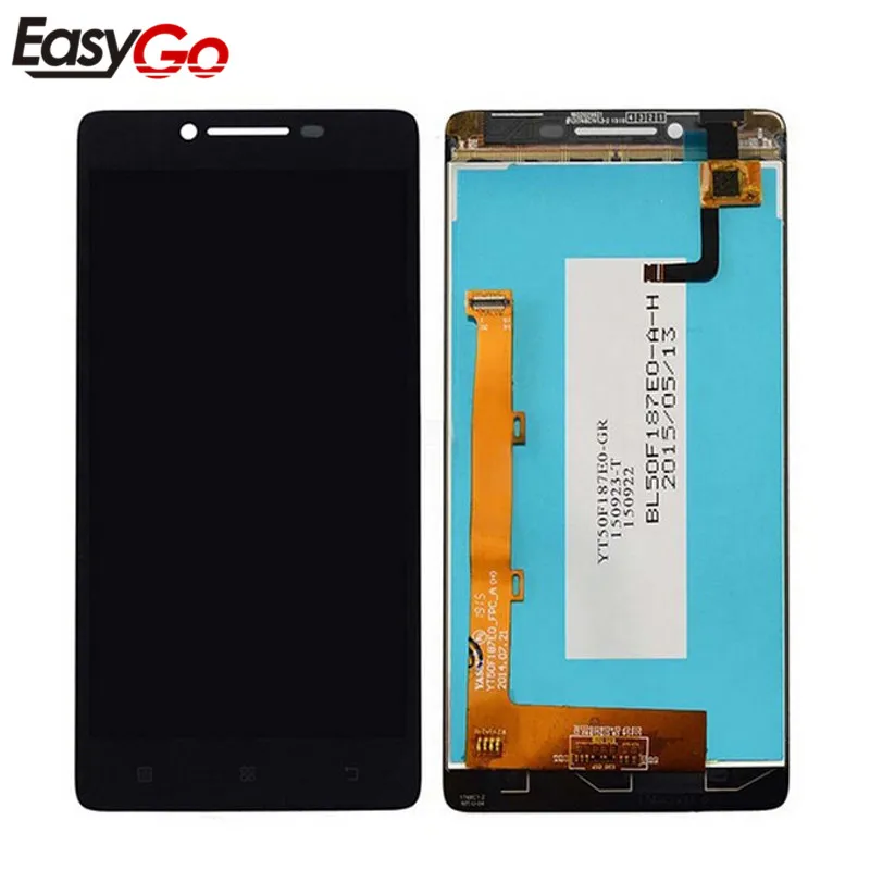 Черный Для Lenovo A6000 ЖК-дисплей + кодирующий преобразователь сенсорного экрана в