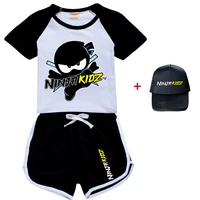 spy ninja 100 170 amazons new t shirt shorts casual sports suit kids boutique clothing wholesale baby girl tops set boys tshirt