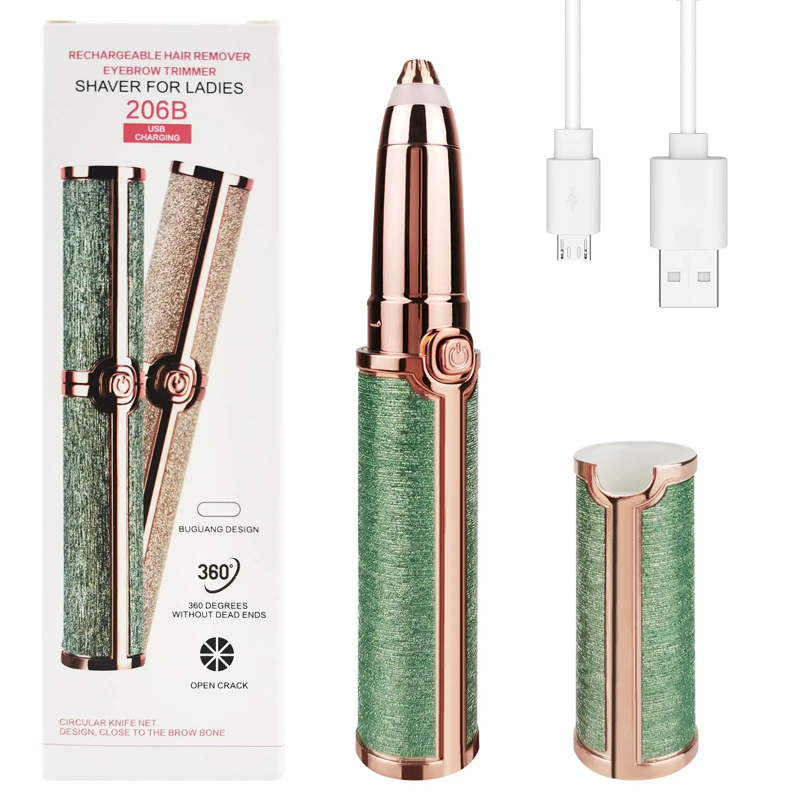 

Electric Eyebrow Trimmer Makeup Painless Eye Brow Epilator Mini Shaver Razors Portable Facial Hair Remover Women depilator